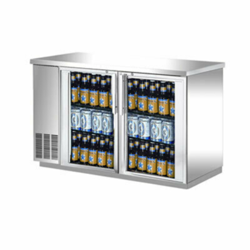 EFI Classic-Chill CBBSGD2-48CC 48.8-Inch Stainless Steel Glass Door Back Bar Cooler