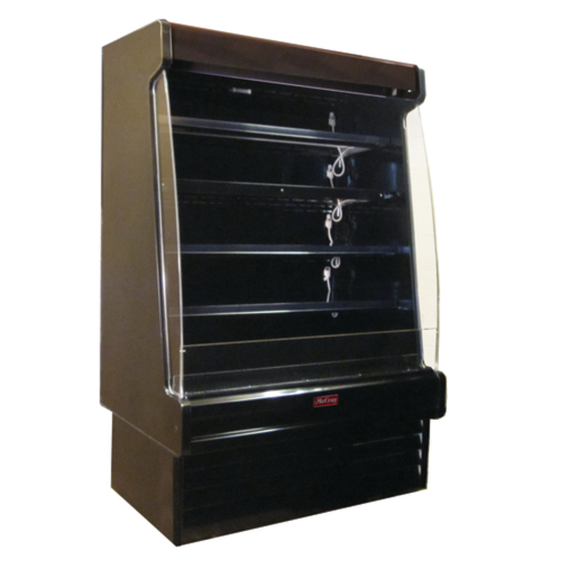 Howard-McCray SC-OD35E-5S-B-LED 63" Black Open Refrigerated Dairy Merchandiser