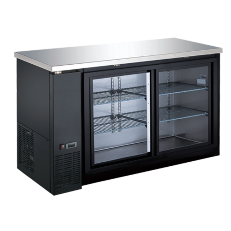 EFI CBBGDS2-60CC 60.8" Sliding Glass Door Refrigerated Back Bar Cooler