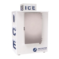 Ancaster Food Equipment L40F-HC outdoor bagged ice merchandiser, ideal for retail beverage and ice sales.