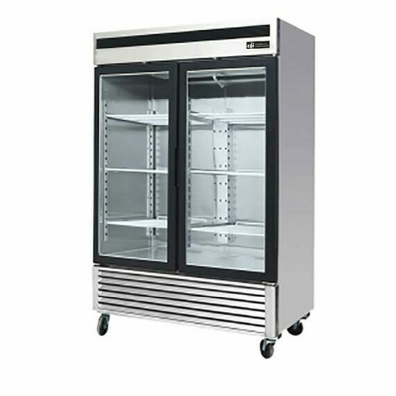 EFI C2-54GDSVC Versa-Chill 54-Inch Two-Door Glass Display Refrigerator