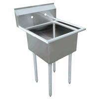 Omcan 43772 Single Compartment Commercial Sink with 18 x 21 Bowl