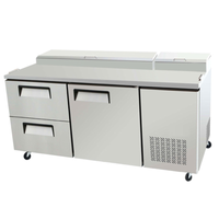 EFI CPDW2-67VC 67-Inch Versa-Chill Pizza Prep Station with Drawers and Door