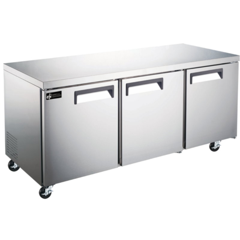 EFI CUDR3-72VCX 72-Inch 3-Door Commercial Undercounter Refrigerator, 15.5 Cu. Ft.