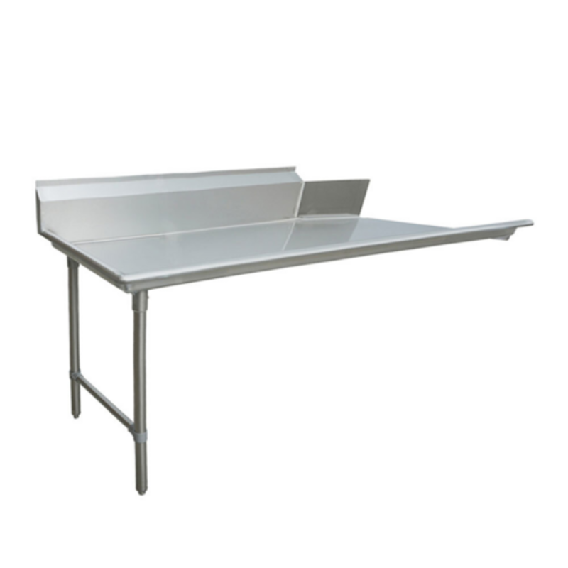 Omcan 47746 Left-Side Straight Clean Dishtable - 72" x 30.37"